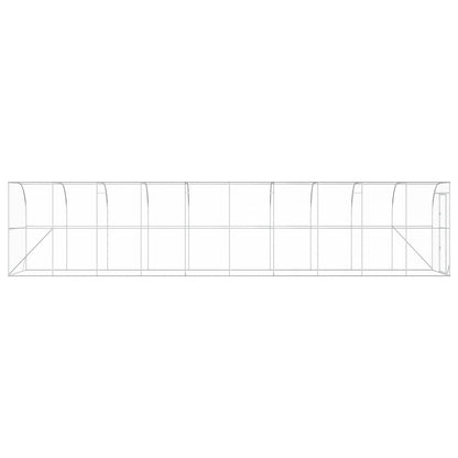 vidaXL Against Wall Chicken Coop Silver 1000 x 200 x 215 cm