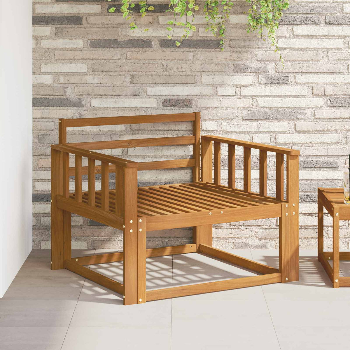 vidaXL Outdoor Middle Sofa Natural