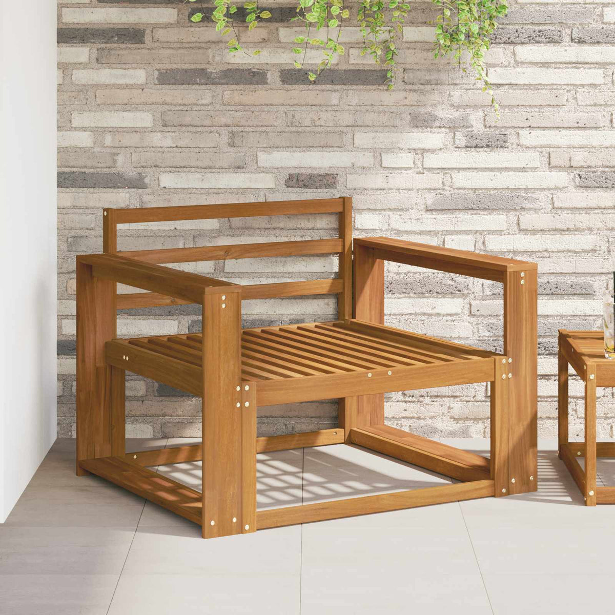 vidaXL Outdoor Middle Sofa Natural