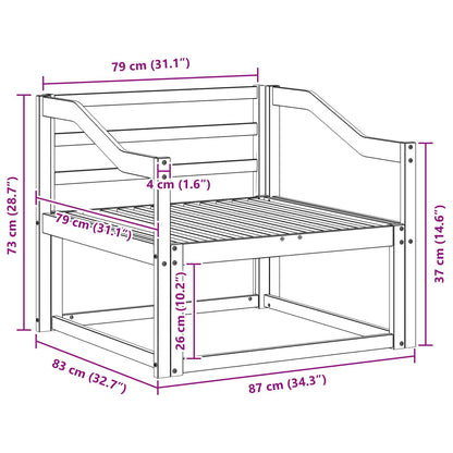 vidaXL Outdoor Middle Sofa Natural