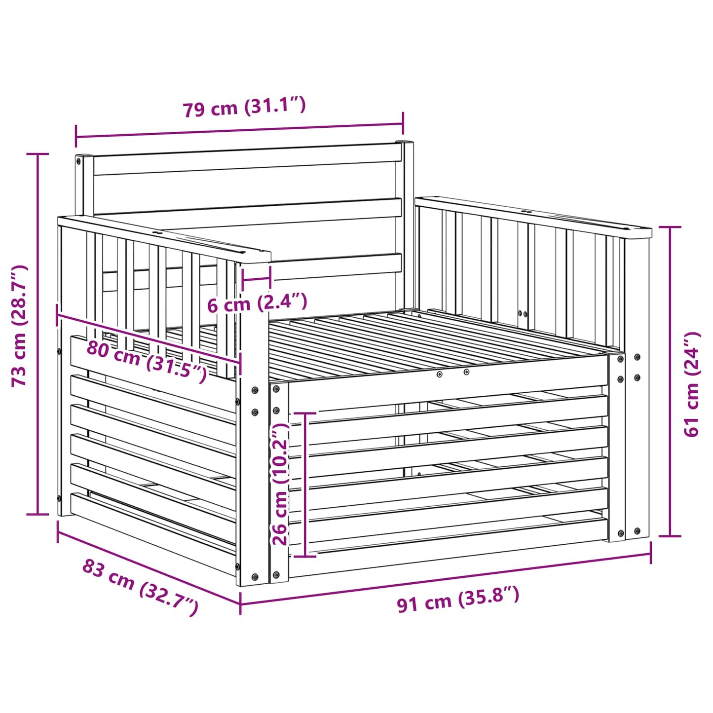 vidaXL 2 Piece Outdoor Sofa Natural