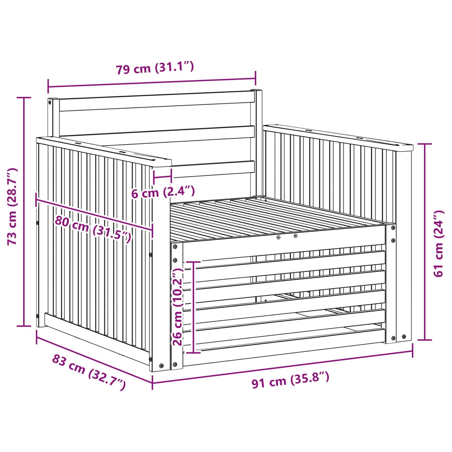 vidaXL 2 Piece Outdoor Sofa Natural