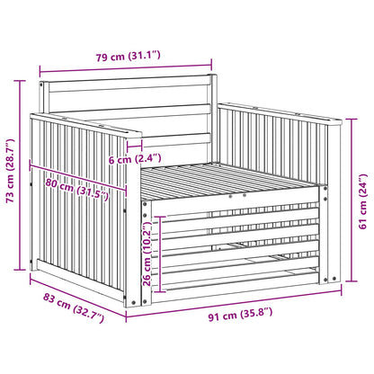vidaXL 2 Piece Outdoor Sofa Natural