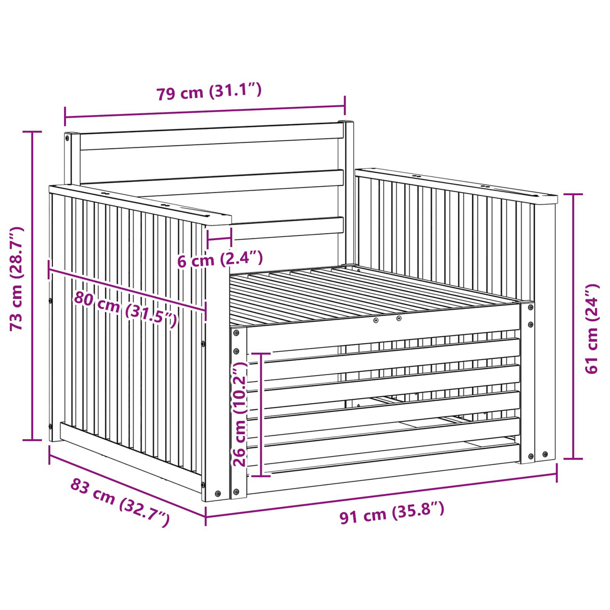 vidaXL 2 pcs Outdoor Sofa Natural