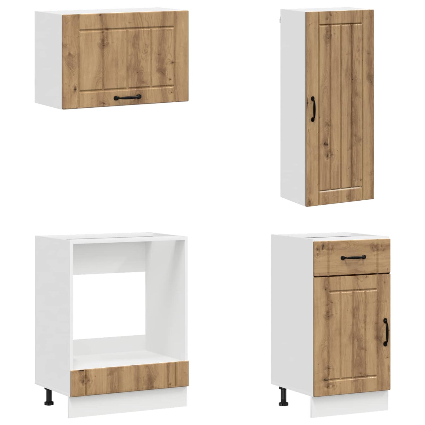 vidaXL Kitchen Unit LUCCA 8 pcs Artisan Oak Engineered Wood