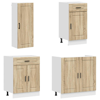 vidaXL Kitchen Unit PORTO 8 pcs Sonoma Oak Engineered Wood