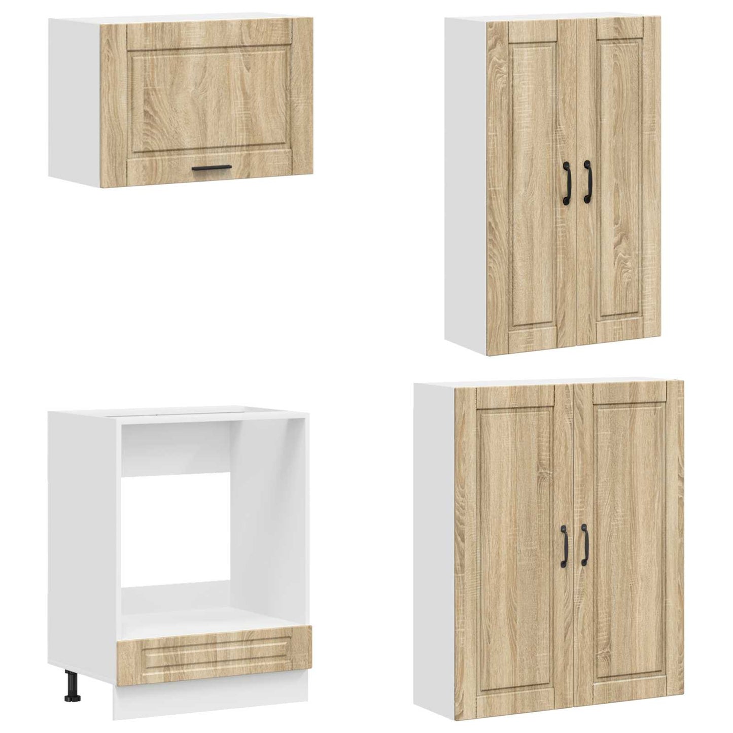 vidaXL Kitchen Unit PORTO 8 pcs Sonoma Oak Engineered Wood