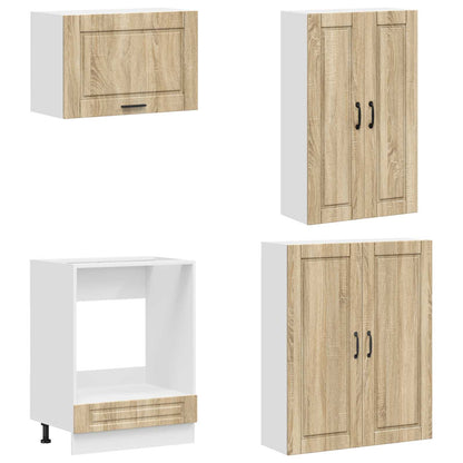 vidaXL Kitchen Unit PORTO 8 pcs Sonoma Oak Engineered Wood
