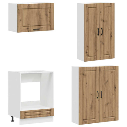 vidaXL Kitchen Unit PORTO 8 pcs Artisan Oak Engineered Wood