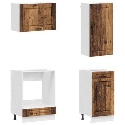 vidaXL Kitchen Unit PORTO 8 pcs Old Wood Engineered Wood