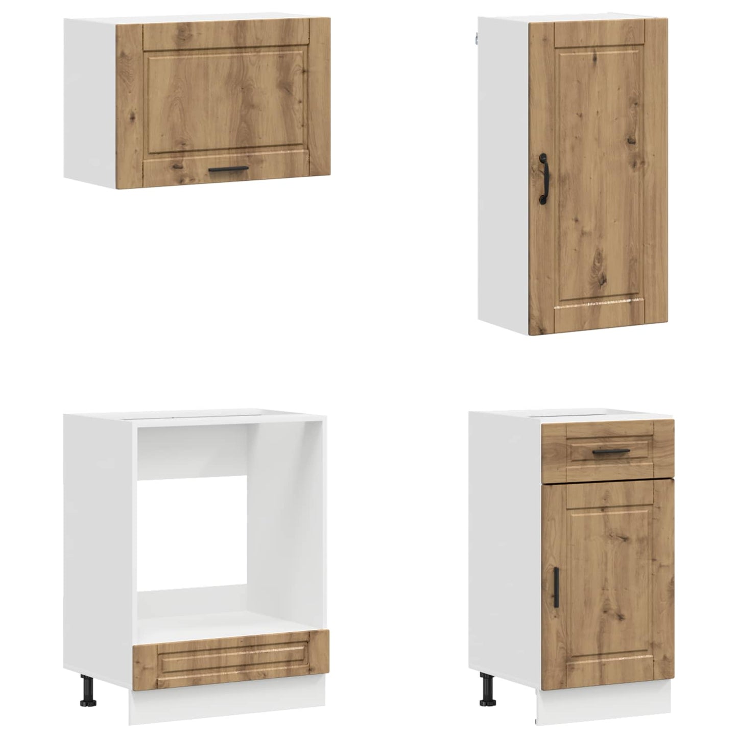 vidaXL Kitchen Unit PORTO 8 pcs Artisan Oak Engineered Wood