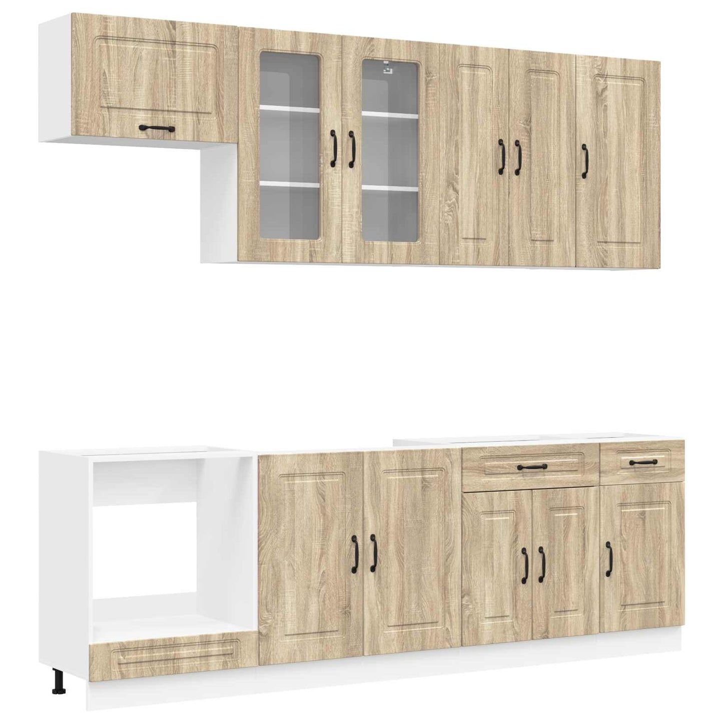 vidaXL Kitchen Unit KALMAR 8 pcs Sonoma Oak Engineered Wood