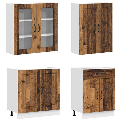 vidaXL Kitchen Unit KALMAR 8 pcs Old Wood Engineered Wood
