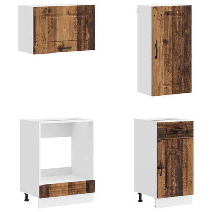 vidaXL Kitchen Unit KALMAR 8 pcs Old Wood Engineered Wood