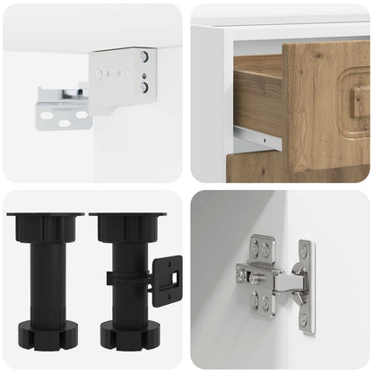 vidaXL Kitchen Unit KALMAR 8 pcs Artisan Oak Engineered Wood