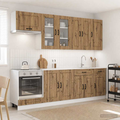 vidaXL Kitchen Unit KALMAR 8 pcs Artisan Oak Engineered Wood