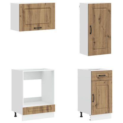 vidaXL Kitchen Unit KALMAR 8 pcs Artisan Oak Engineered Wood