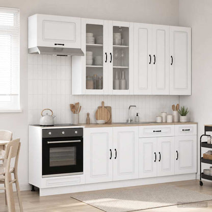 vidaXL Kitchen Unit KALMAR 8 pcs White Engineered Wood