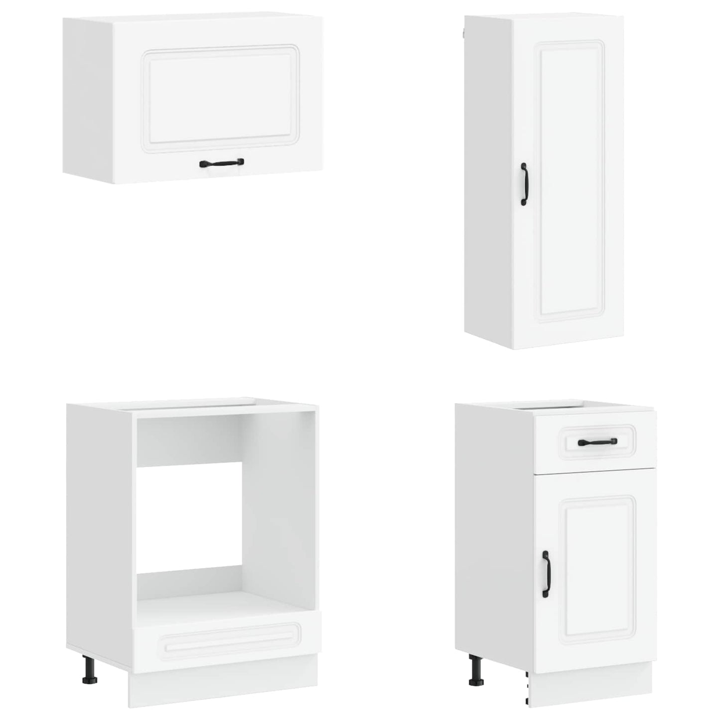 vidaXL Kitchen Unit KALMAR 8 pcs White Engineered Wood
