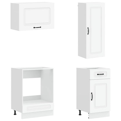 vidaXL Kitchen Unit KALMAR 8 pcs White Engineered Wood