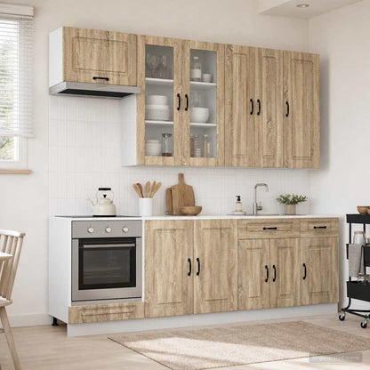 vidaXL Kitchen Unit KALMAR 8 pcs Sonoma Oak Engineered Wood