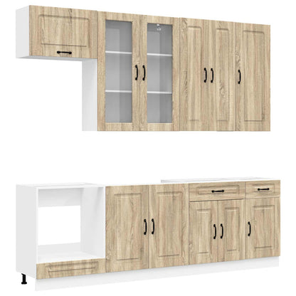 vidaXL Kitchen Unit KALMAR 8 pcs Sonoma Oak Engineered Wood