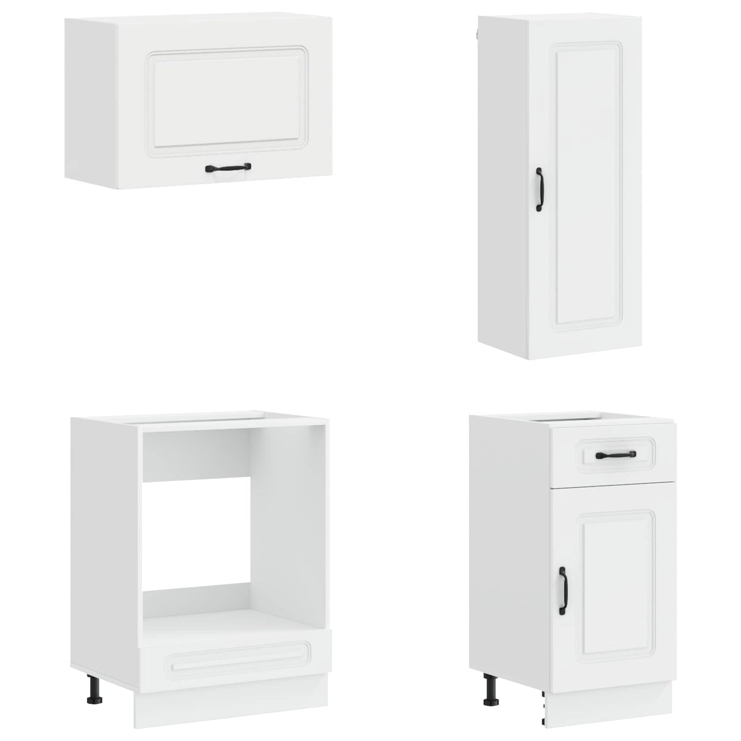 vidaXL Kitchen Unit KALMAR 8 pcs High Gloss White Engineered Wood