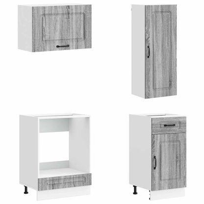 vidaXL Kitchen Unit KALMAR 8 pcs Grey Sonoma Engineered Wood