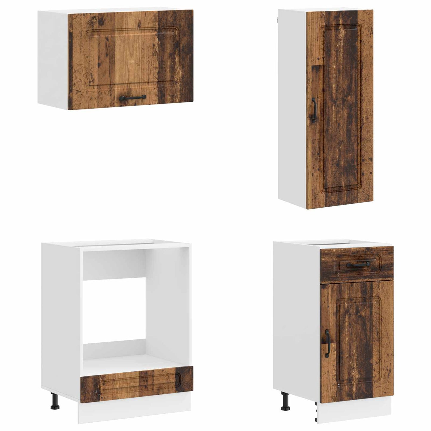 vidaXL Kitchen Unit KALMAR 8 pcs Old Wood Engineered Wood