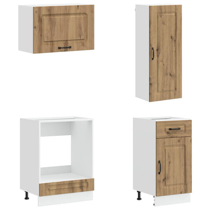 vidaXL Kitchen Unit KALMAR 8 pcs Artisan Oak Engineered Wood
