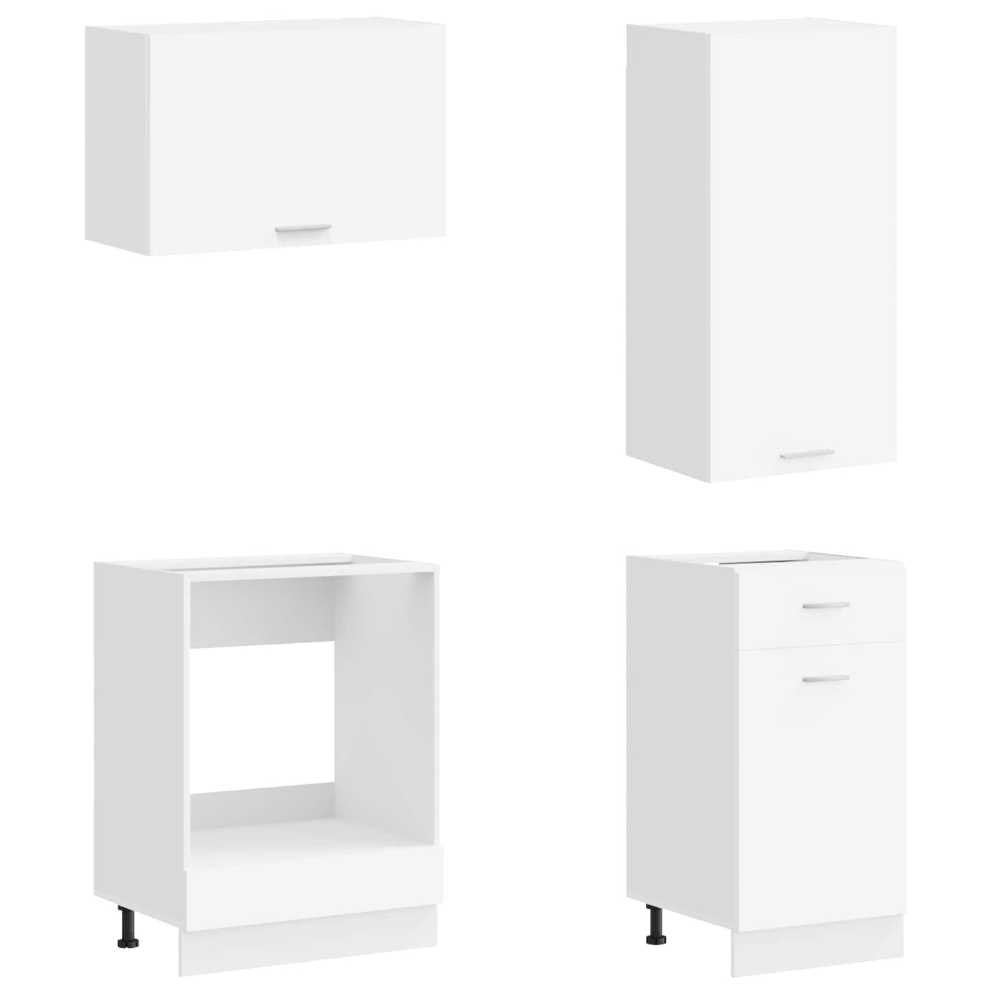 vidaXL Kitchen Unit LYON 8 pcs White Engineered Wood