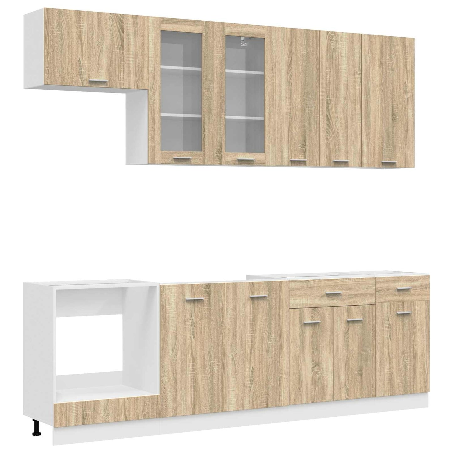 vidaXL Kitchen Unit LYON 8 pcs Sonoma Oak Engineered Wood