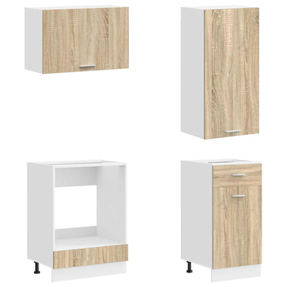vidaXL Kitchen Unit LYON 8 pcs Sonoma Oak Engineered Wood
