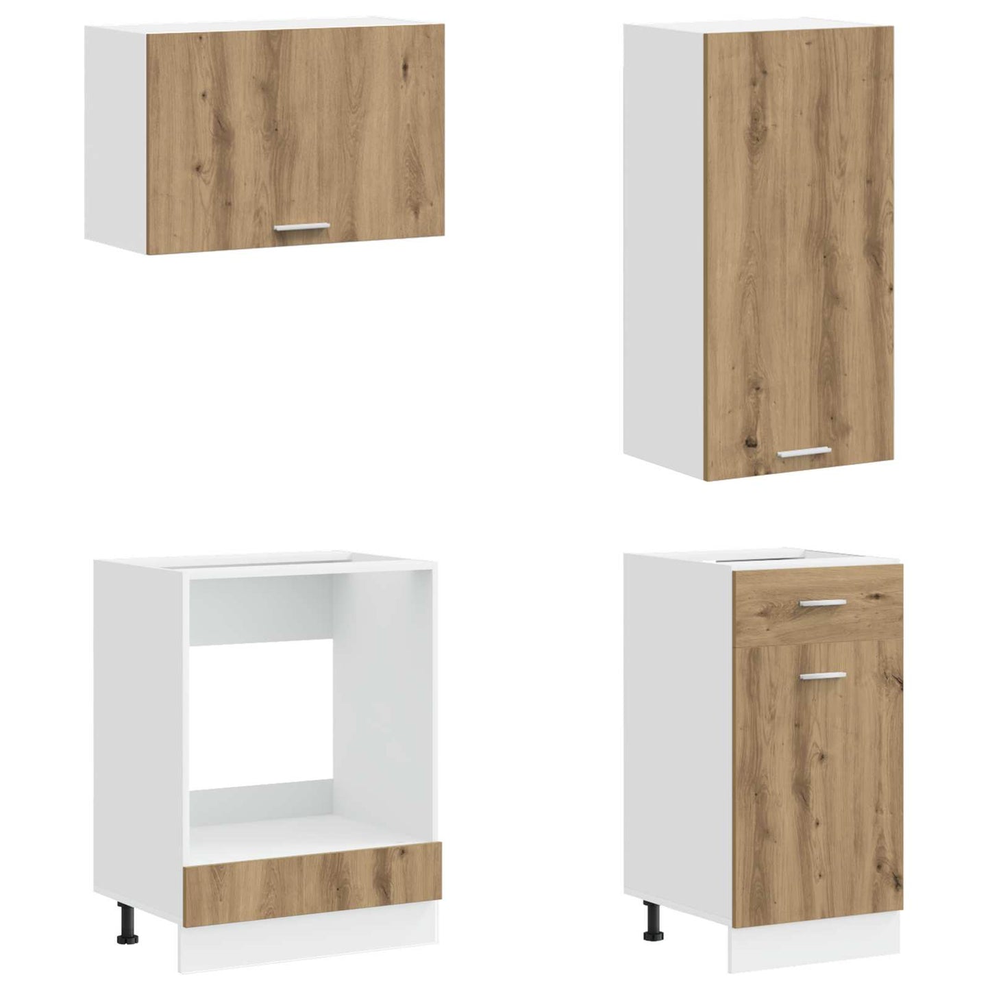 vidaXL Kitchen Unit LYON 8 pcs Artisan Oak Engineered Wood