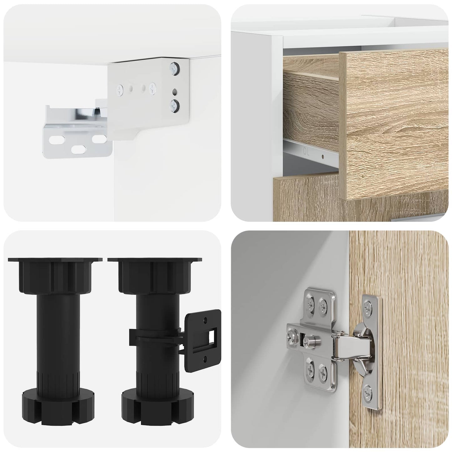 vidaXL Kitchen Unit LYON 8 pcs Sonoma Oak Engineered Wood