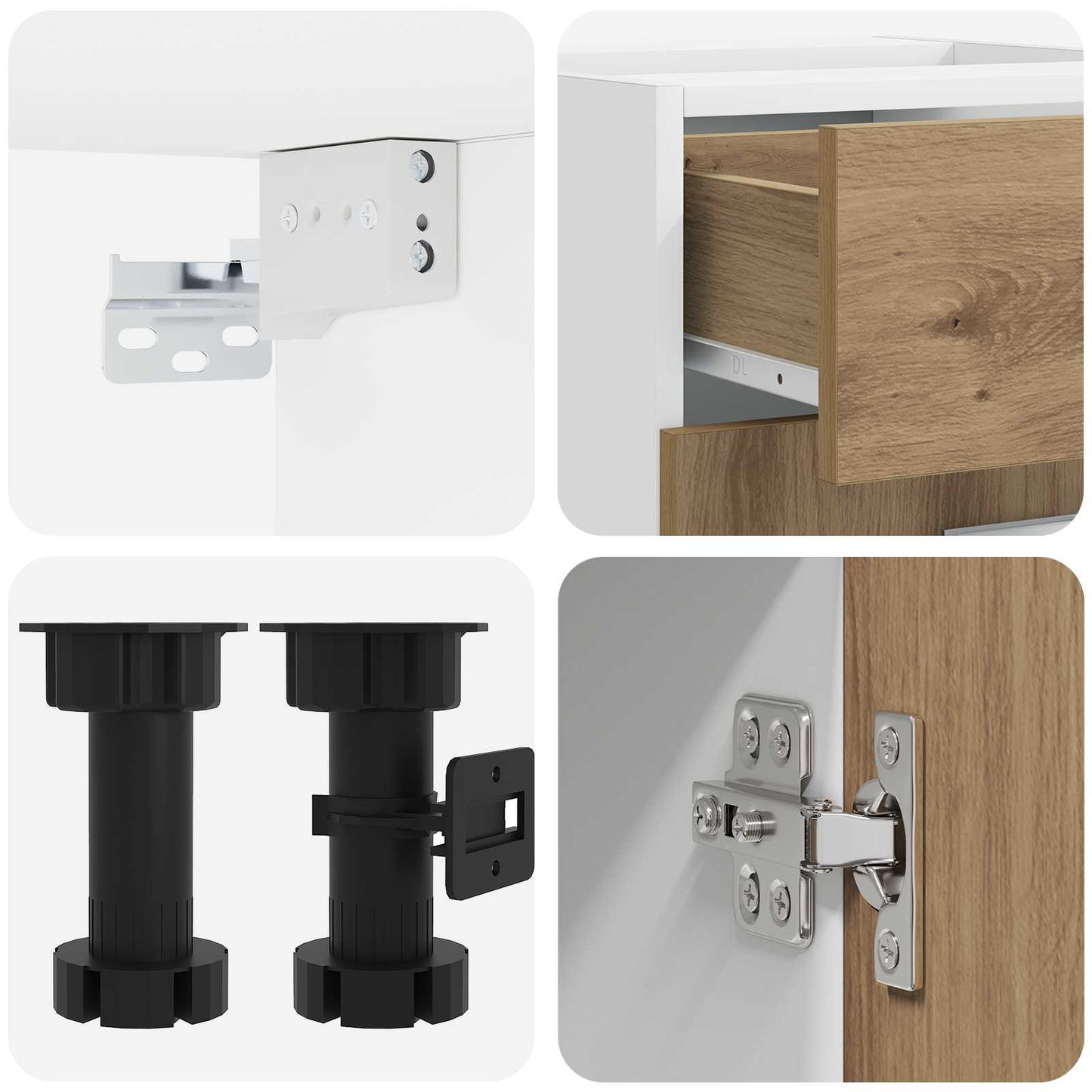 vidaXL Kitchen Unit LYON 8 pcs Artisan Oak Engineered Wood