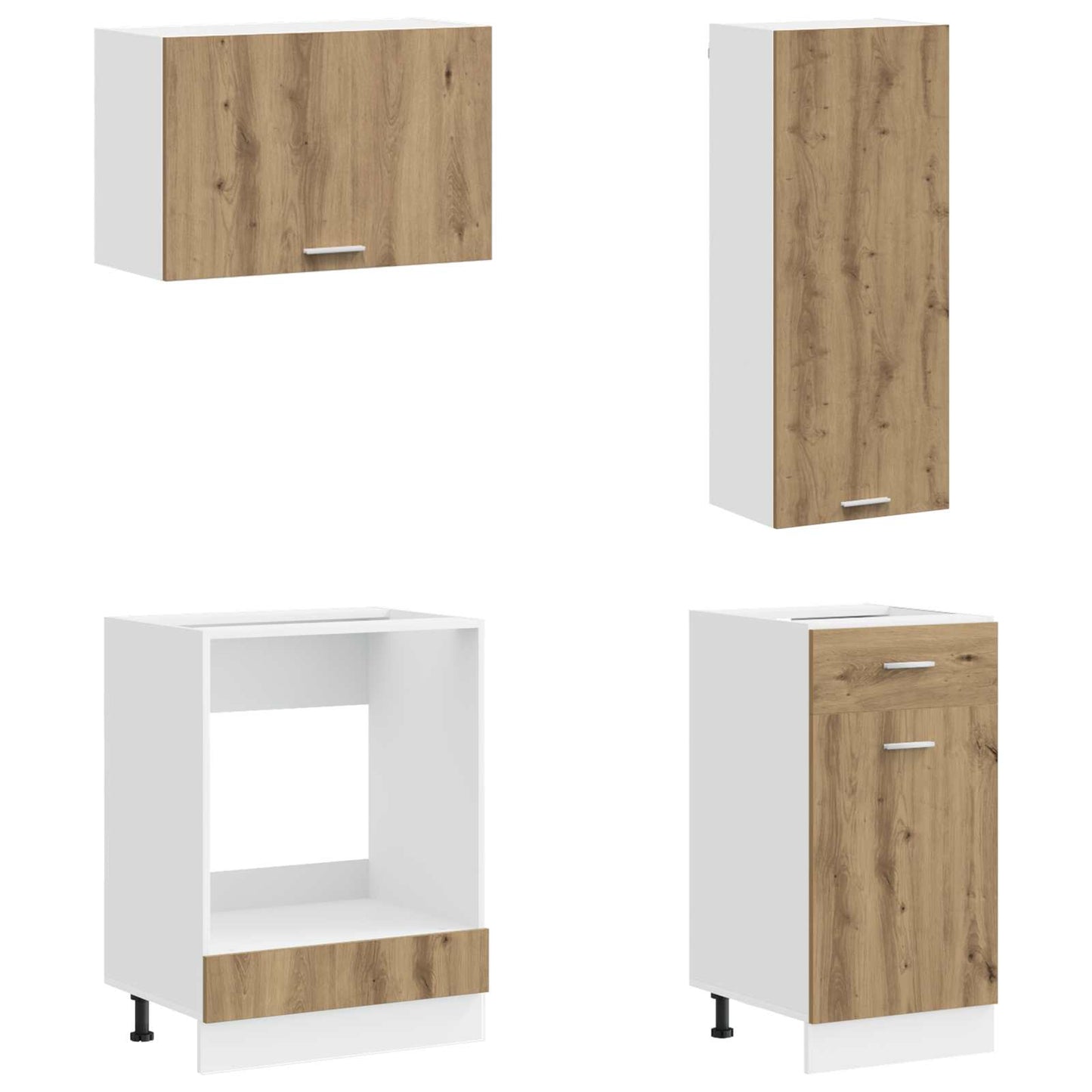 vidaXL Kitchen Unit LYON 8 pcs Artisan Oak Engineered Wood