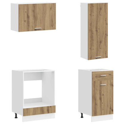 vidaXL Kitchen Unit LYON 8 pcs Artisan Oak Engineered Wood
