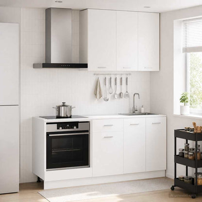 vidaXL Kitchen Unit LYON 5 pcs White Engineered Wood