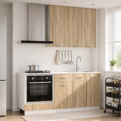 vidaXL Kitchen Unit LYON 5 pcs Sonoma Oak Engineered Wood