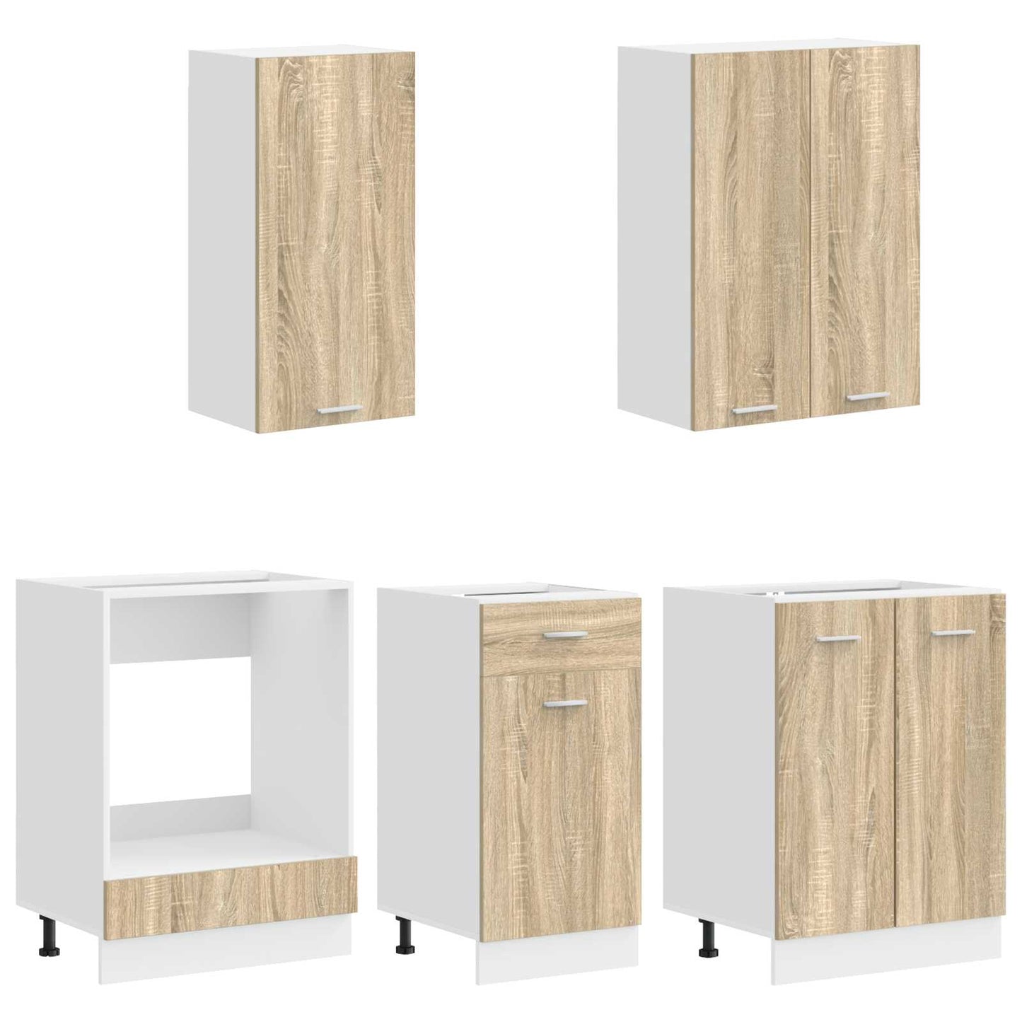 vidaXL Kitchen Unit LYON 5 pcs Sonoma Oak Engineered Wood