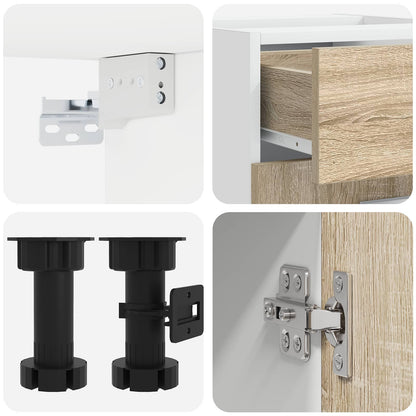 vidaXL Kitchen Unit LYON 5 pcs Sonoma Oak Engineered Wood