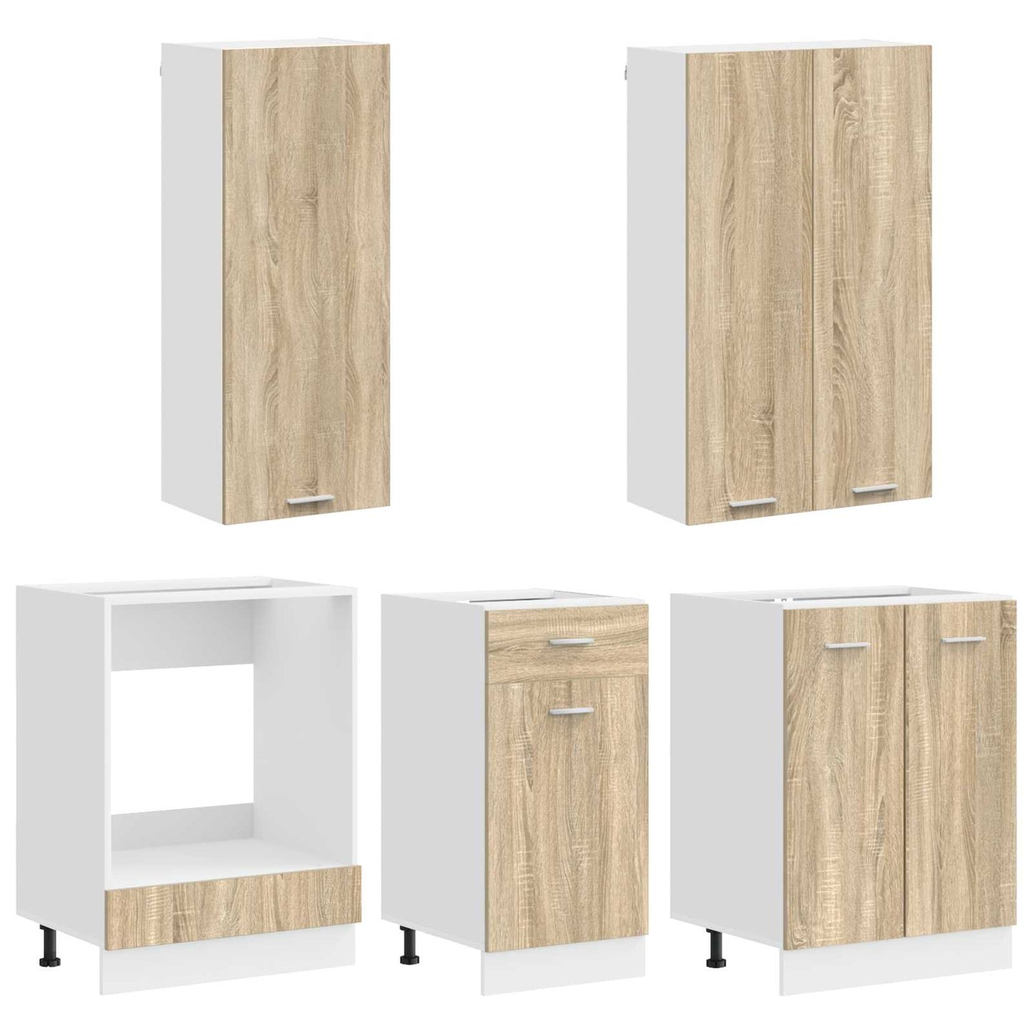 vidaXL Kitchen Unit LYON 5 pcs Sonoma Oak Engineered Wood