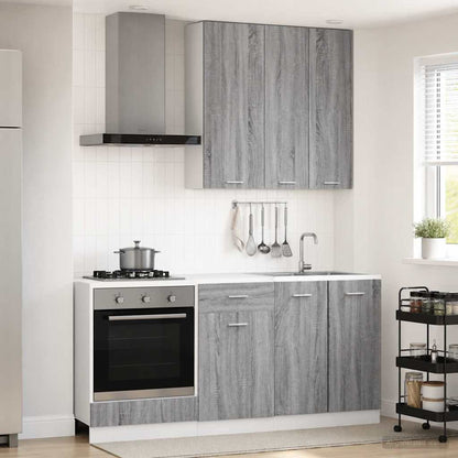 vidaXL Kitchen Unit LYON 5 pcs Grey Sonoma Engineered Wood