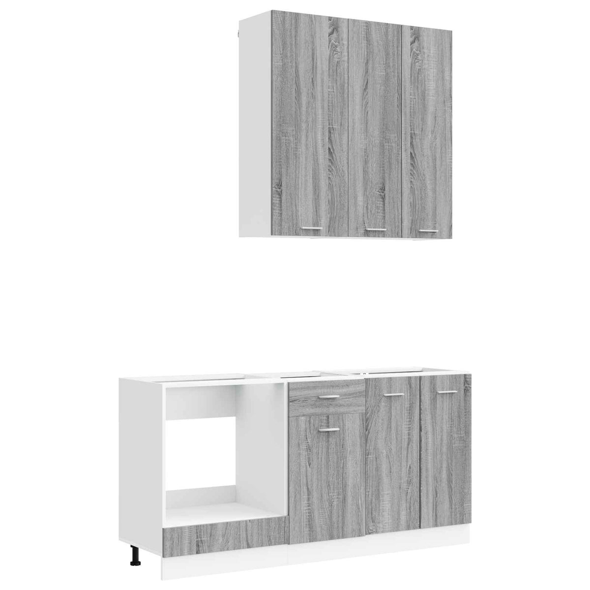 vidaXL Kitchen Unit LYON 5 pcs Grey Sonoma Engineered Wood