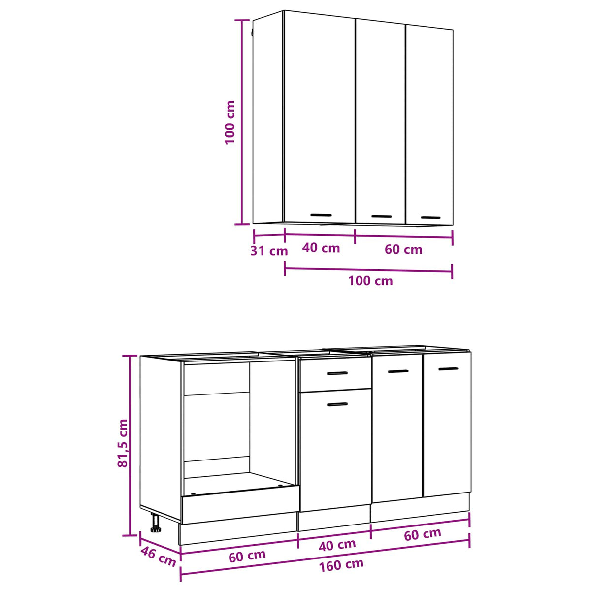 vidaXL Kitchen Unit LYON 5 pcs Grey Sonoma Engineered Wood