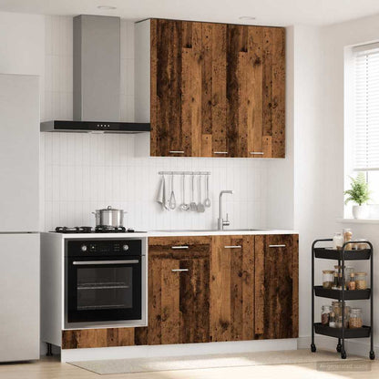 vidaXL Kitchen Unit LYON 5 pcs Old Wood Engineered Wood