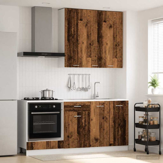 vidaXL Kitchen Unit LYON 5 pcs Old Wood Engineered Wood