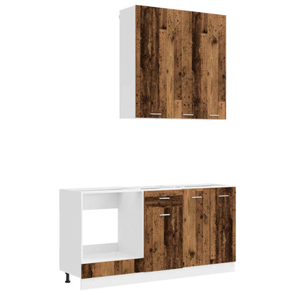 vidaXL Kitchen Unit LYON 5 pcs Old Wood Engineered Wood
