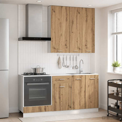 vidaXL Kitchen Unit LYON 5 pcs Artisan Oak Engineered Wood